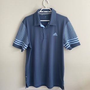 ADIDAS MEN Stripped Sleeves Polo Shirt SIZE M